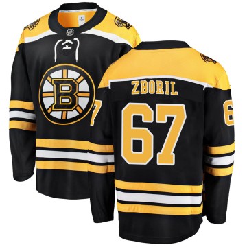 Breakaway Fanatics Branded Men's Jakub Zboril Boston Bruins ized Home Jersey - Black