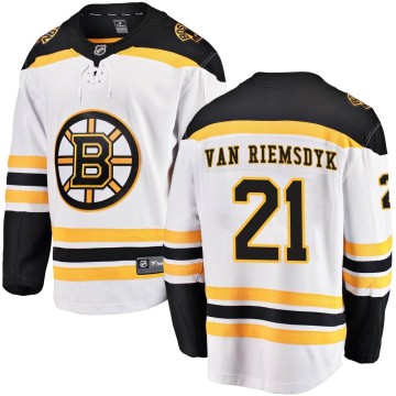 Breakaway Fanatics Branded Men's James van Riemsdyk Boston Bruins Away Jersey - White