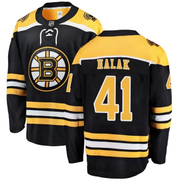Breakaway Fanatics Branded Men's Jaroslav Halak Boston Bruins Home Jersey - Black