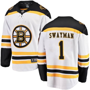 Breakaway Fanatics Branded Men's Jeremy Swayman Boston Bruins Away Jersey - White
