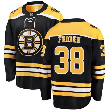 Breakaway Fanatics Branded Men's Jesper Froden Boston Bruins Home Jersey - Black