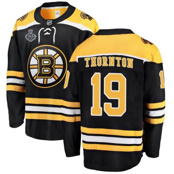 Breakaway Fanatics Branded Men's Joe Thornton Boston Bruins Home 2019 Stanley Cup Final Bound Jersey - Black