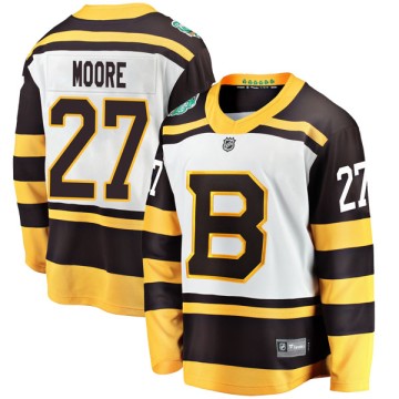 Breakaway Fanatics Branded Men's John Moore Boston Bruins 2019 Winter Classic Jersey - White