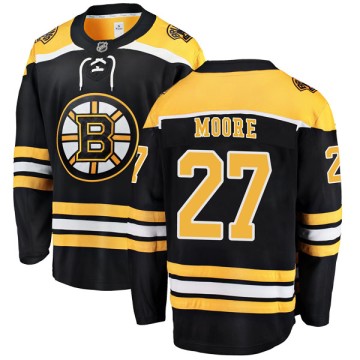 Breakaway Fanatics Branded Men's John Moore Boston Bruins Home Jersey - Black