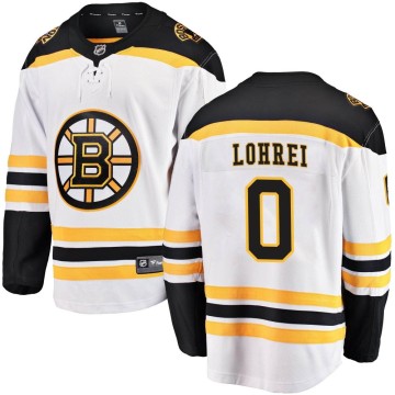 Breakaway Fanatics Branded Men's Mason Lohrei Boston Bruins Away Jersey - White