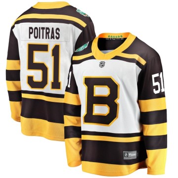 Breakaway Fanatics Branded Men's Matthew Poitras Boston Bruins 2019 Winter Classic Jersey - White