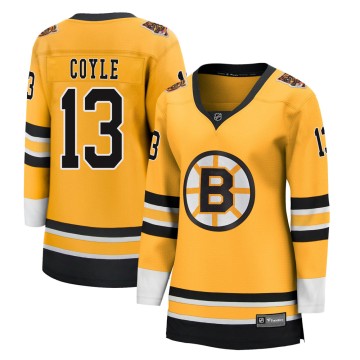 Breakaway Fanatics Branded Women's Charlie Coyle Boston Bruins 2020/21 Special Edition Jersey - Gold