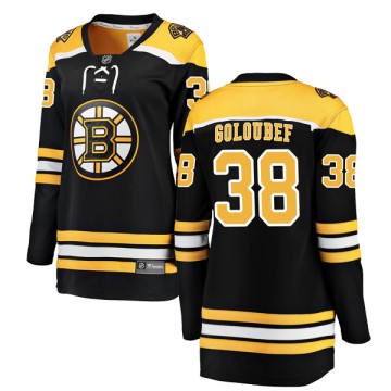 Breakaway Fanatics Branded Women's Cody Goloubef Boston Bruins Home Jersey - Black