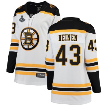 Breakaway Fanatics Branded Women's Danton Heinen Boston Bruins Away 2019 Stanley Cup Final Bound Jersey - White