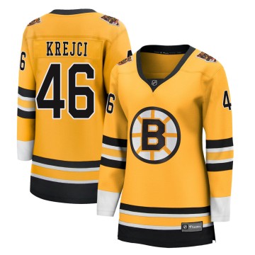 Breakaway Fanatics Branded Women's David Krejci Boston Bruins 2020/21 Special Edition Jersey - Gold