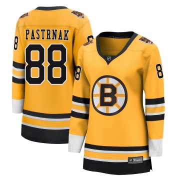 Breakaway Fanatics Branded Women's David Pastrnak Boston Bruins 2020/21 Special Edition Jersey - Gold