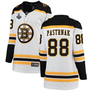 Breakaway Fanatics Branded Women's David Pastrnak Boston Bruins Away 2019 Stanley Cup Final Bound Jersey - White