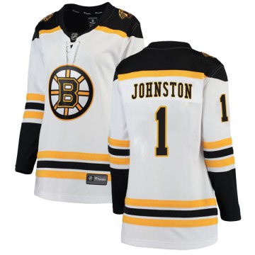 Breakaway Fanatics Branded Women's Eddie Johnston Boston Bruins Away Jersey - White