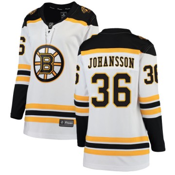 Breakaway Fanatics Branded Women's Emil Johansson Boston Bruins Away Jersey - White