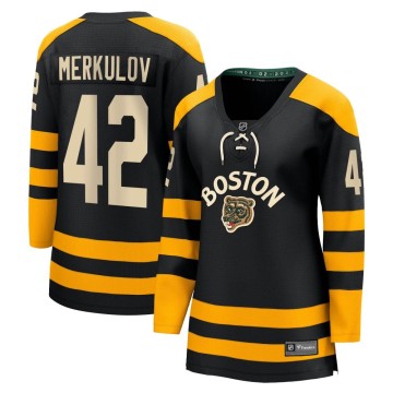 Breakaway Fanatics Branded Women's Georgii Merkulov Boston Bruins 2023 Winter Classic Jersey - Black