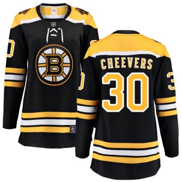 Breakaway Fanatics Branded Women's Gerry Cheevers Boston Bruins Home Jersey - Black