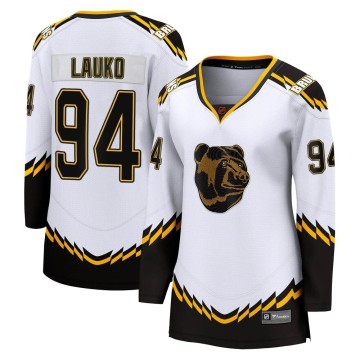 Breakaway Fanatics Branded Women's Jakub Lauko Boston Bruins Special Edition 2.0 Jersey - White
