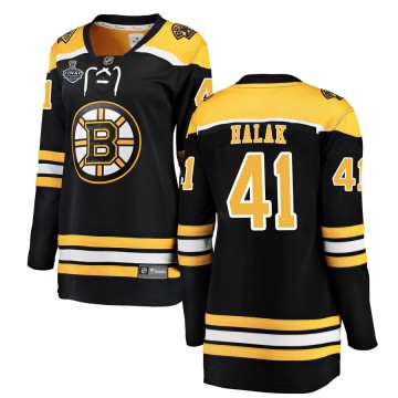 Breakaway Fanatics Branded Women's Jaroslav Halak Boston Bruins Home 2019 Stanley Cup Final Bound Jersey - Black