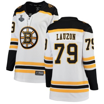 Breakaway Fanatics Branded Women's Jeremy Lauzon Boston Bruins Away 2019 Stanley Cup Final Bound Jersey - White