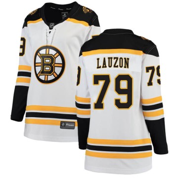 Breakaway Fanatics Branded Women's Jeremy Lauzon Boston Bruins Away Jersey - White
