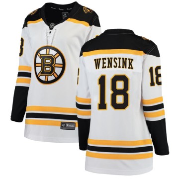 Breakaway Fanatics Branded Women's John Wensink Boston Bruins Away Jersey - White