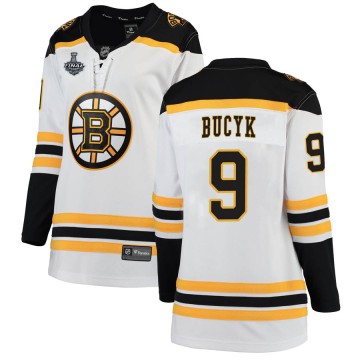 Breakaway Fanatics Branded Women's Johnny Bucyk Boston Bruins Away 2019 Stanley Cup Final Bound Jersey - White