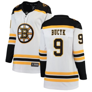 Breakaway Fanatics Branded Women's Johnny Bucyk Boston Bruins Away Jersey - White
