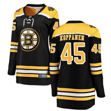Breakaway Fanatics Branded Women's Joona Koppanen Boston Bruins Home Jersey - Black