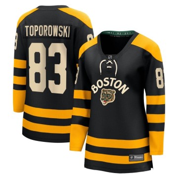 Breakaway Fanatics Branded Women's Luke Toporowski Boston Bruins 2023 Winter Classic Jersey - Black