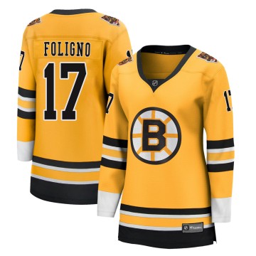 Breakaway Fanatics Branded Women's Nick Foligno Boston Bruins 2020/21 Special Edition Jersey - Gold