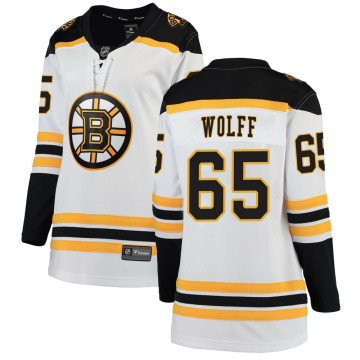 Breakaway Fanatics Branded Women's Nick Wolff Boston Bruins Away Jersey - White