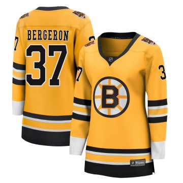 Breakaway Fanatics Branded Women's Patrice Bergeron Boston Bruins 2020/21 Special Edition Jersey - Gold