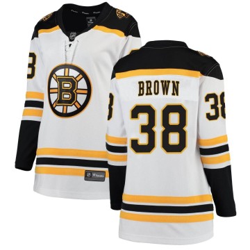 Breakaway Fanatics Branded Women's Patrick Brown Boston Bruins Away Jersey - White