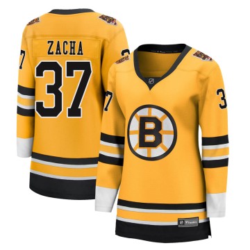 Breakaway Fanatics Branded Women's Pavel Zacha Boston Bruins 2020/21 Special Edition Jersey - Gold