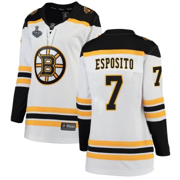 Breakaway Fanatics Branded Women's Phil Esposito Boston Bruins Away 2019 Stanley Cup Final Bound Jersey - White