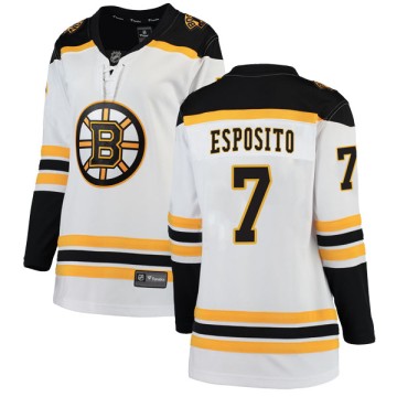 Breakaway Fanatics Branded Women's Phil Esposito Boston Bruins Away Jersey - White