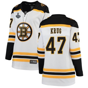 Breakaway Fanatics Branded Women's Torey Krug Boston Bruins Away 2019 Stanley Cup Final Bound Jersey - White