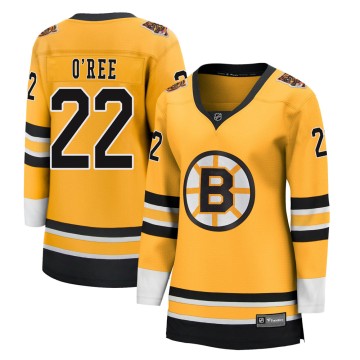Breakaway Fanatics Branded Women's Willie O'ree Boston Bruins 2020/21 Special Edition Jersey - Gold