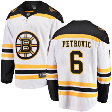 Breakaway Fanatics Branded Youth Alex Petrovic Boston Bruins Away Jersey - White