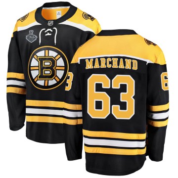 Breakaway Fanatics Branded Youth Brad Marchand Boston Bruins Home 2019 Stanley Cup Final Bound Jersey - Black