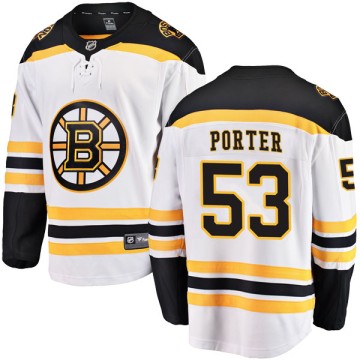 Breakaway Fanatics Branded Youth Chris Porter Boston Bruins Away Jersey - White