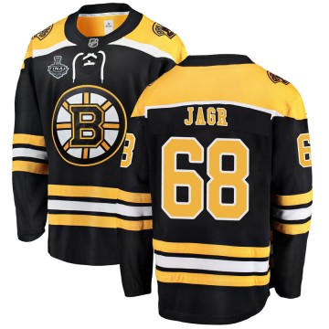 Breakaway Fanatics Branded Youth Jaromir Jagr Boston Bruins Home 2019 Stanley Cup Final Bound Jersey - Black