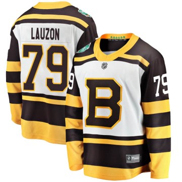 Breakaway Fanatics Branded Youth Jeremy Lauzon Boston Bruins 2019 Winter Classic Jersey - White