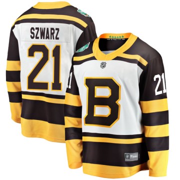 Breakaway Fanatics Branded Youth Jordan Szwarz Boston Bruins 2019 Winter Classic Jersey - White