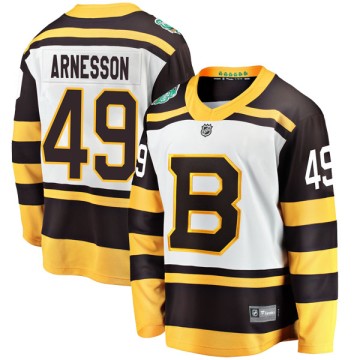 Breakaway Fanatics Branded Youth Linus Arnesson Boston Bruins 2019 Winter Classic Jersey - White