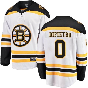 Breakaway Fanatics Branded Youth Michael DiPietro Boston Bruins Away Jersey - White