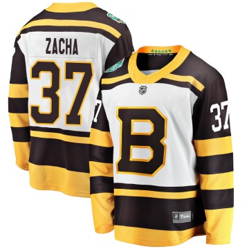 Breakaway Fanatics Branded Youth Pavel Zacha Boston Bruins 2019 Winter Classic Jersey - White