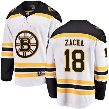 Breakaway Fanatics Branded Youth Pavel Zacha Boston Bruins Away Jersey - White