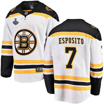 Breakaway Fanatics Branded Youth Phil Esposito Boston Bruins Away 2019 Stanley Cup Final Bound Jersey - White