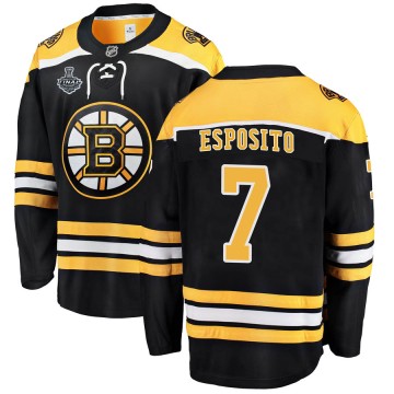 Breakaway Fanatics Branded Youth Phil Esposito Boston Bruins Home 2019 Stanley Cup Final Bound Jersey - Black